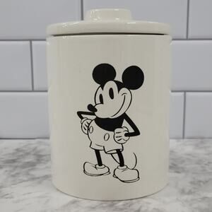 Disney Mickey Mouse Gray and White Canister
